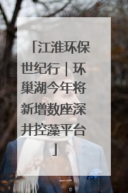 江淮环保世纪行｜环巢湖今年将新增数座深井控藻平台
