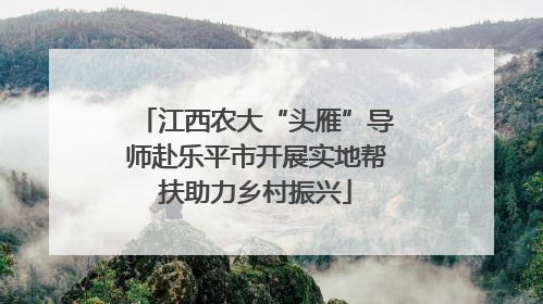 江西农大“头雁”导师赴乐平市开展实地帮扶助力乡村振兴