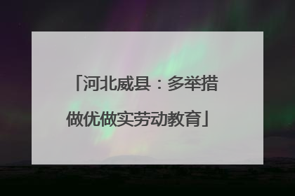 河北威县：多举措做优做实劳动教育