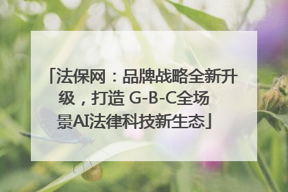 法保网：品牌战略全新升级，打造 G-B-C全场景AI法律科技新生态