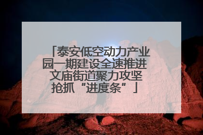 泰安低空动力产业园一期建设全速推进 文庙街道聚力攻坚抢抓“进度条”