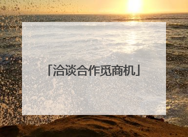 洽谈合作觅商机
