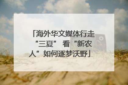 海外华文媒体行走“三夏” 看“新农人”如何逐梦沃野
