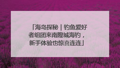 海岛探秘｜钓鱼爱好者组团来南隍城海钓，新手体验也惊喜连连
