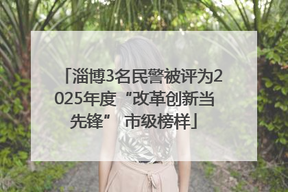 淄博3名民警被评为2025年度“改革创新当先锋” 市级榜样