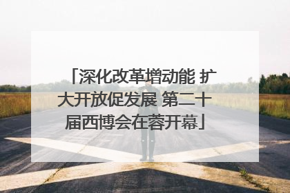 深化改革增动能 扩大开放促发展 第二十届西博会在蓉开幕