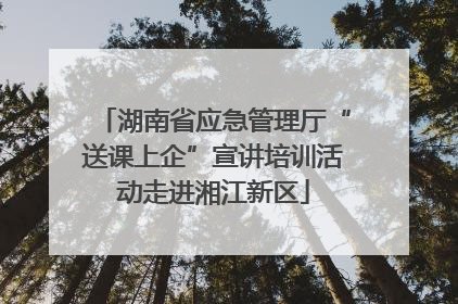 湖南省应急管理厅“送课上企”宣讲培训活动走进湘江新区