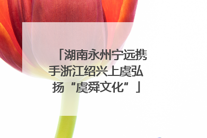 湖南永州宁远携手浙江绍兴上虞弘扬“虞舜文化”