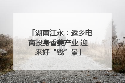 湖南江永：返乡电商投身香姜产业 迎来好“钱”景