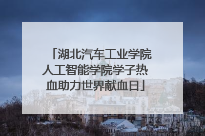 湖北汽车工业学院人工智能学院学子热血助力世界献血日