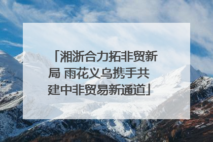 湘浙合力拓非贸新局 雨花义乌携手共建中非贸易新通道