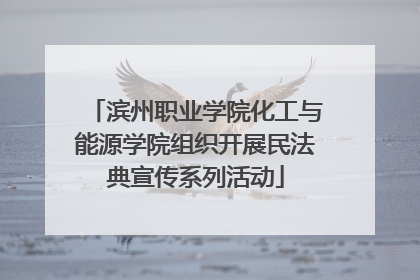 滨州职业学院化工与能源学院组织开展民法典宣传系列活动