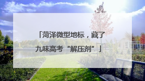 菏泽微型地标，藏了九味高考“解压剂”