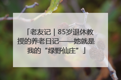 老友记｜85岁退休教授的养老日记——她就是我的“绿野仙庄”