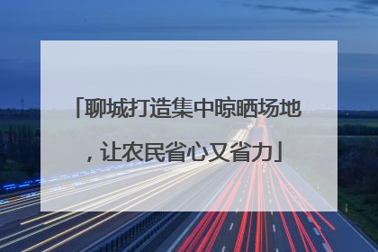 聊城打造集中晾晒场地，让农民省心又省力