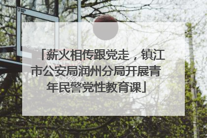 薪火相传跟党走，镇江市公安局润州分局开展青年民警党性教育课