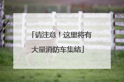 请注意！这里将有大量消防车集结