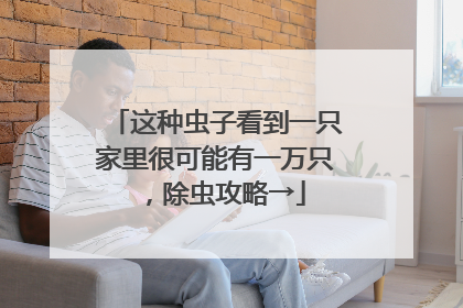 这种虫子看到一只家里很可能有一万只，除虫攻略→