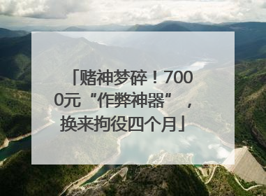 赌神梦碎！7000元“作弊神器”，换来拘役四个月