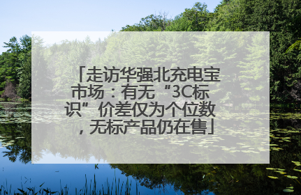 走访华强北充电宝市场：有无“3C标识”价差仅为个位数，无标产品仍在售