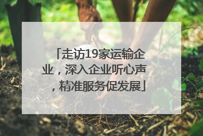 走访19家运输企业，深入企业听心声，精准服务促发展