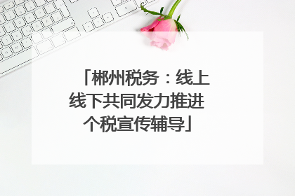 郴州税务：线上线下共同发力推进个税宣传辅导