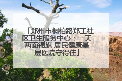 郑州市桐柏路郑工社区卫生服务中心：一天两面锦旗 居民健康基层医院守得住