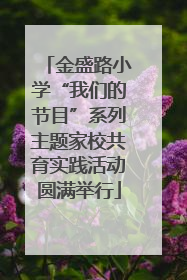 金盛路小学“我们的节目”系列主题家校共育实践活动圆满举行