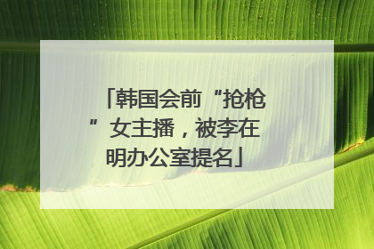 韩国会前“抢枪”女主播，被李在明办公室提名