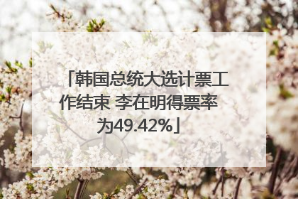 韩国总统大选计票工作结束 李在明得票率为49.42%