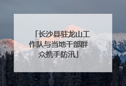 长沙县驻龙山工作队与当地干部群众携手防汛