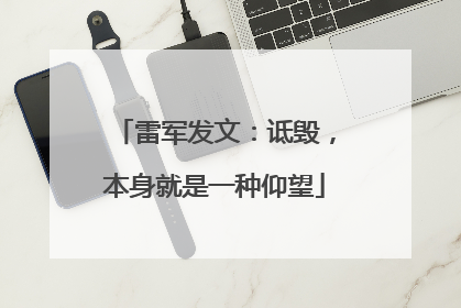 雷军发文：诋毁，本身就是一种仰望