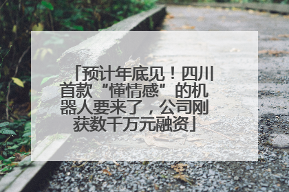 预计年底见！四川首款“懂情感”的机器人要来了，公司刚获数千万元融资