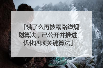 饿了么再披露路线规划算法，已公开并推进优化四项关键算法