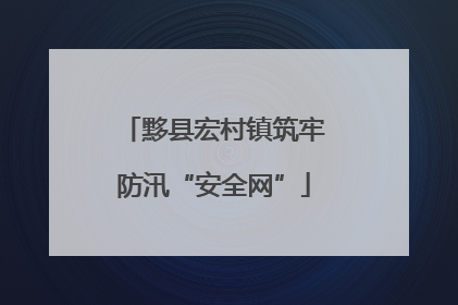 黟县宏村镇筑牢防汛“安全网”