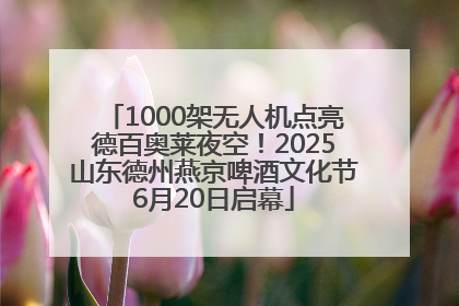 1000架无人机点亮德百奥莱夜空！2025山东德州燕京啤酒文化节6月20日启幕
