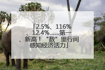 2.5%、116%、12.4%……第一、新高！“数”里行间感知经济活力