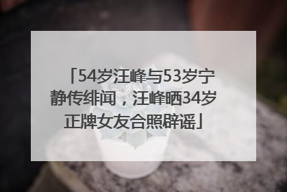 54岁汪峰与53岁宁静传绯闻，汪峰晒34岁正牌女友合照辟谣