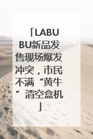 LABUBU新品发售现场爆发冲突，市民不满“黄牛”清空盒机