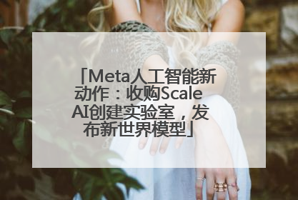 Meta人工智能新动作：收购Scale AI创建实验室，发布新世界模型